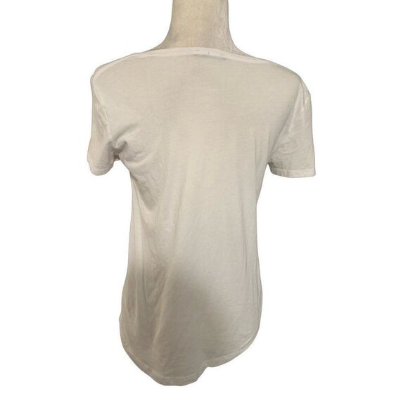 Zara WB Womens Solid White Crew Neck Short Sleeve Top T Shirt Small - Picture 2 of 6
